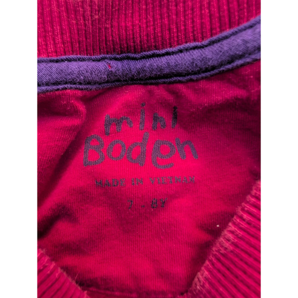 7/8 Mini Boden Polka Dot Sweatshirt Dress - Picture 5 of 6